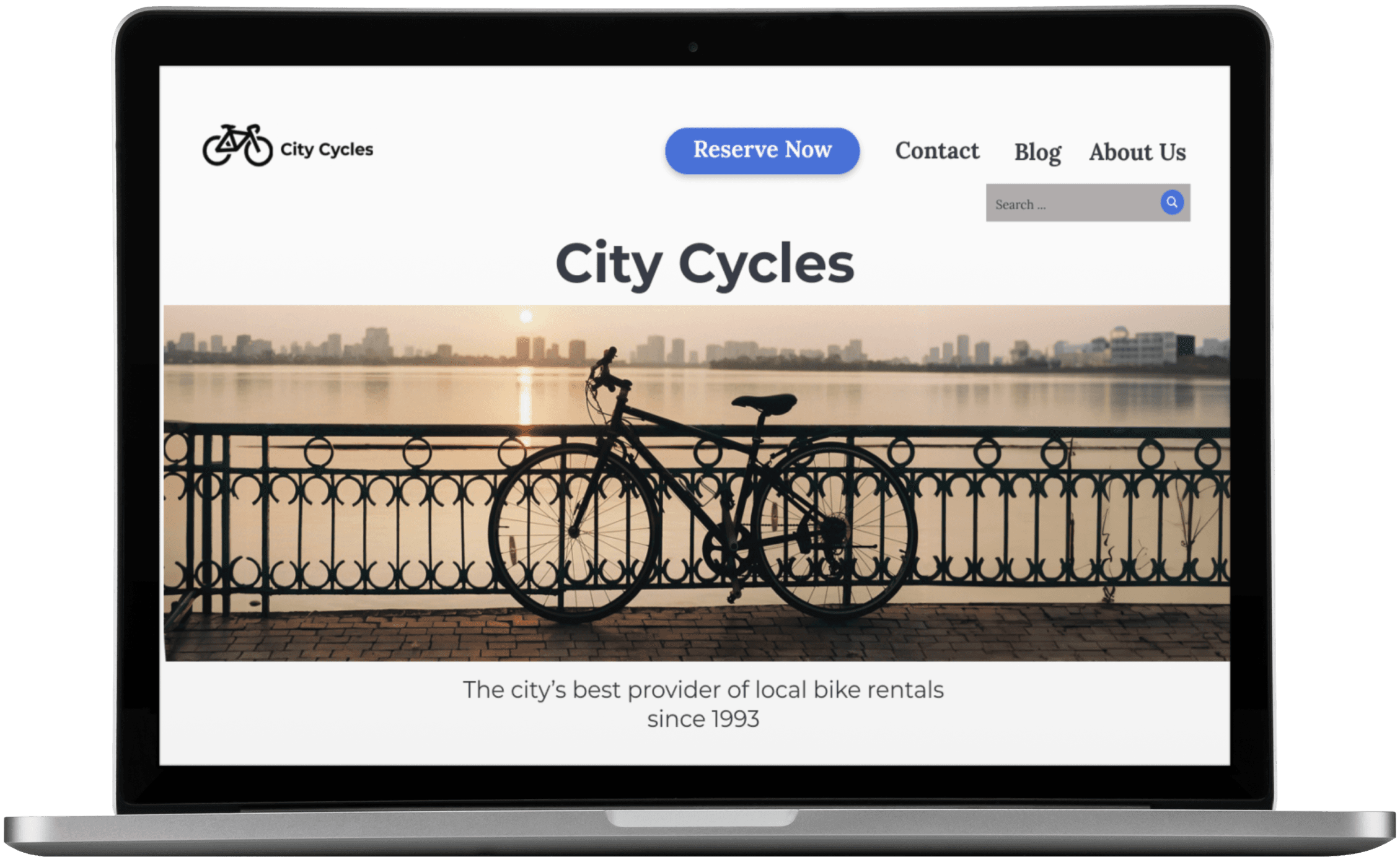 City Cycles Bike Rental Shop Website Redesign 