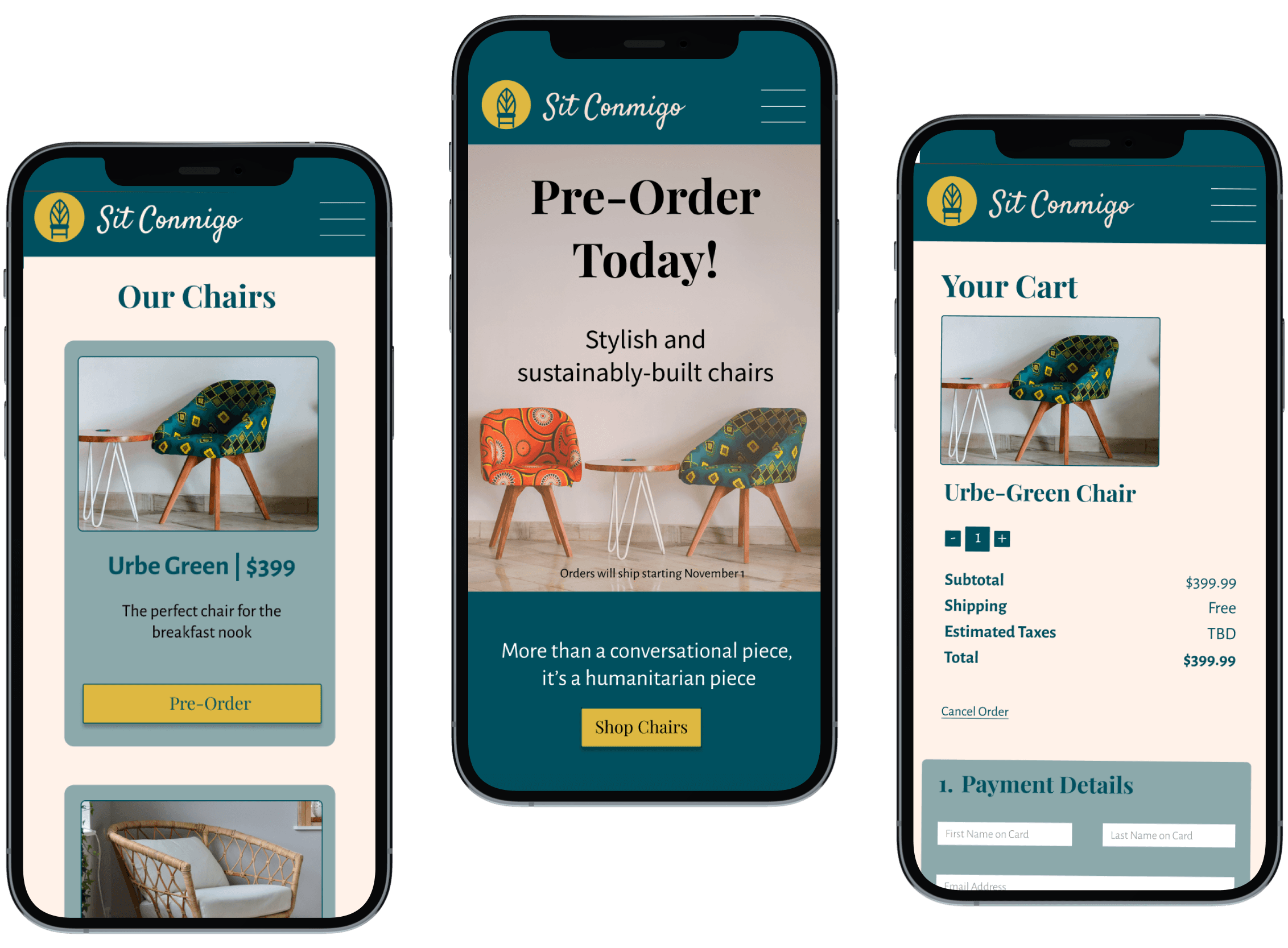 Sit Conmigo Mobile Website Design